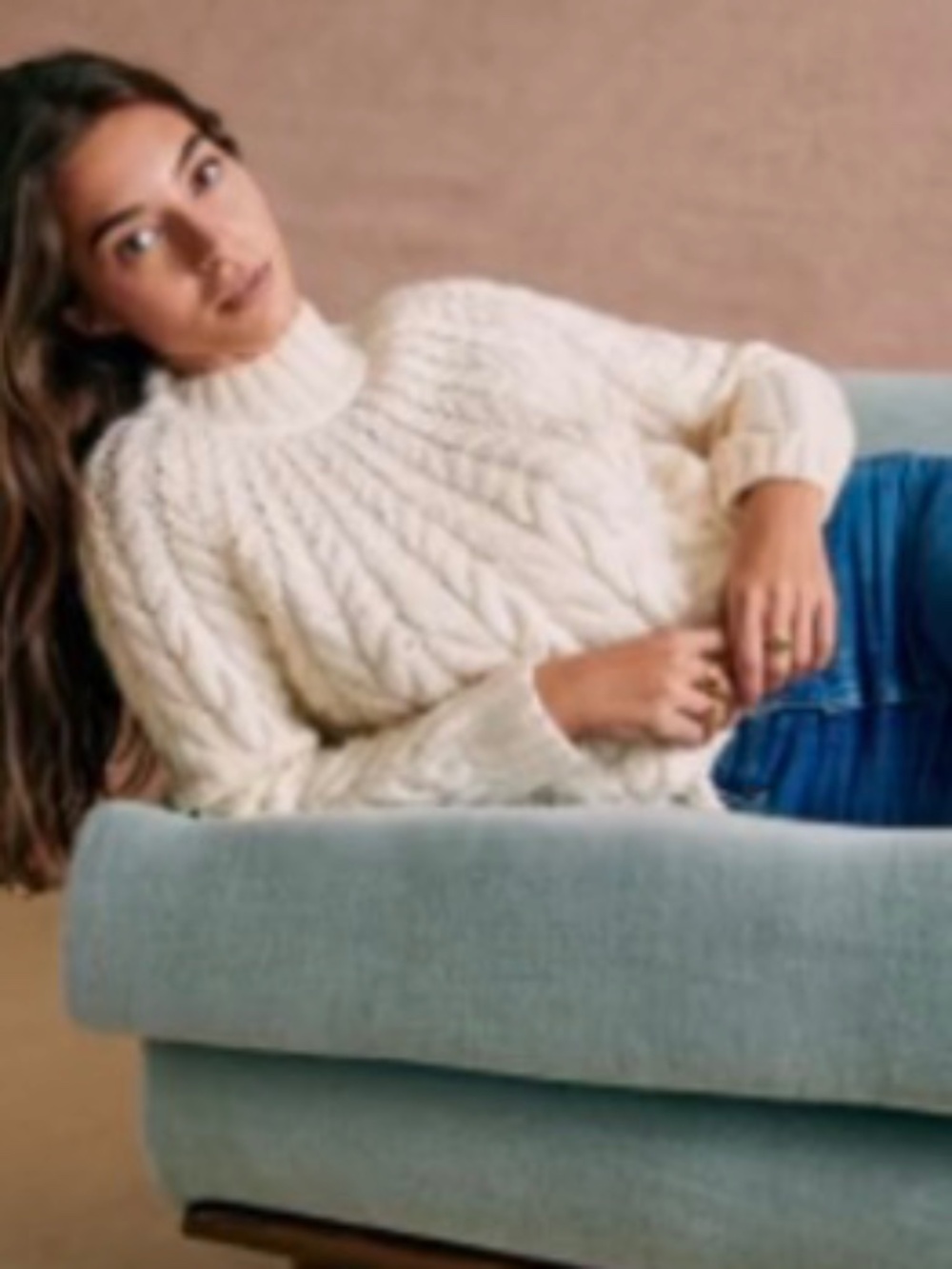 Sezane Diego Jumper Écru. - Size S